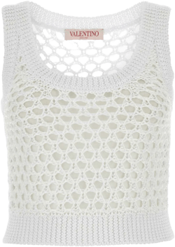 cropped knitted top