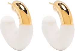 rubber-detail hoop earrings