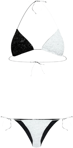 sequin-embellished triangle-cup bikini 