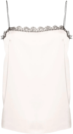 floral-lace tank top