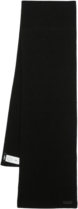 logo-appliqu� wool scarf