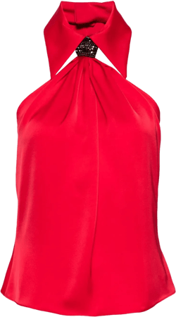 crystal-embellished sleeveless top