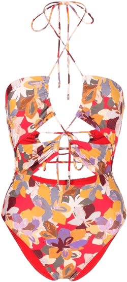 Santiago abstract-print one-piece