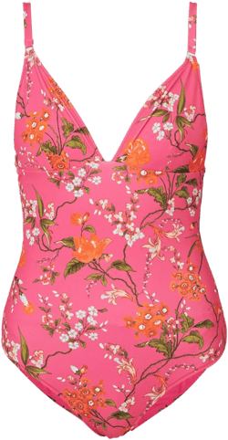 floral-print swimsuit