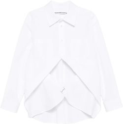 exaggerated split front shirt