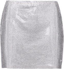 crystal-embellished cotton miniskirt
