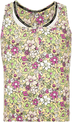layered floral-print tank top