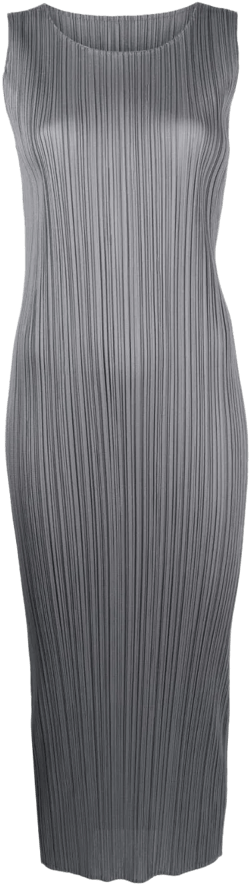 sleeveless pleated midi dress