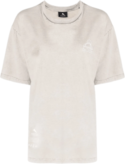 slogan-print stonewashed T-shirt