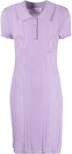pointelle-knit tennis dress