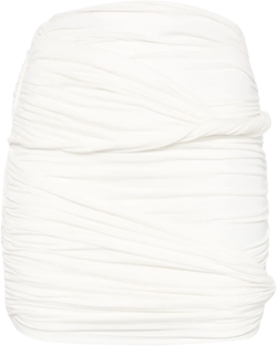 ruched mini skirt