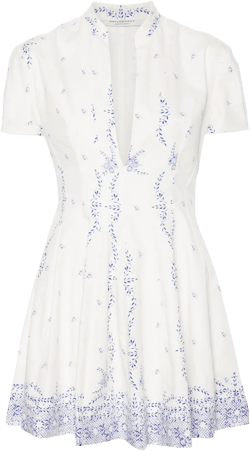 floral-print cotton dress