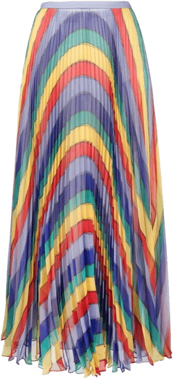 wave print pleated skirt