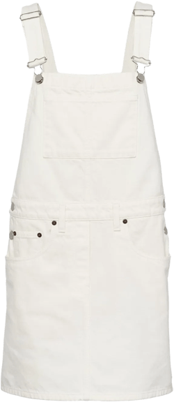 denim overall mini-dress