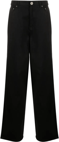 logo-embellished straight-leg jeans