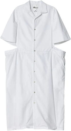 cut-out cotton shirtdress