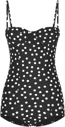 polka-dot balconette swimsuit