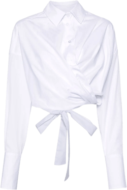 cropped wrap shirt
