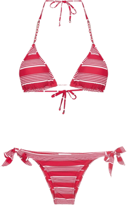 embellished pearl triangle bikini