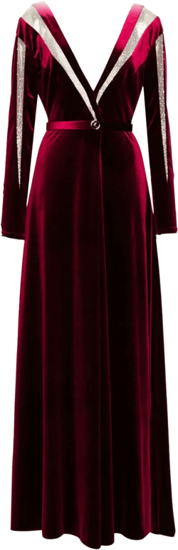 velvet long dress