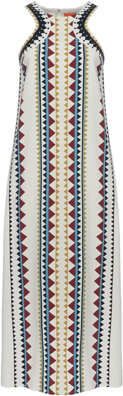 geometric-print maxi skirt