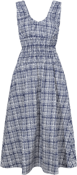 Penny check-pattern cotton dress