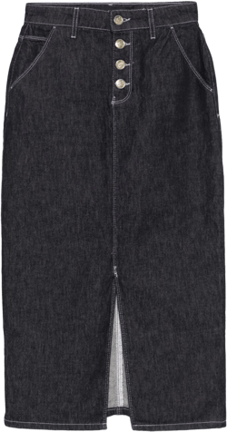 denim midi skirt