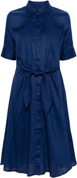 Wakana linen midi shirt dress