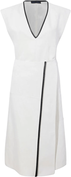 v-neck cotton blend wrap dress