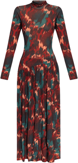 Fernanda graphic-print long-sleeve dress
