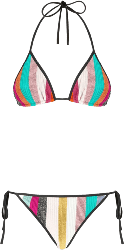 striped bikini set