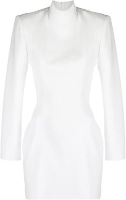 roll neck cut-out minidress