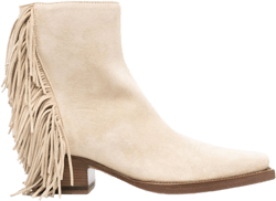 fringed suede ankle boots