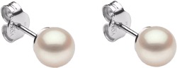 18kt white gold Classic 6mm Freshwater pearl stud earrings