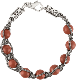 beaded braided-chain bracelet