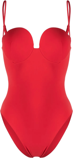 Retro bustier swimsuit