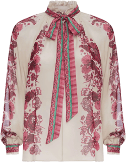 Cerere floral-print silk blouse