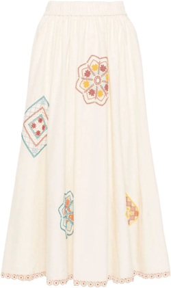 Ottie cotton midi skirt
