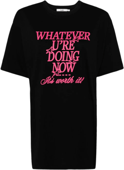 slogan-print cotton T-shirt