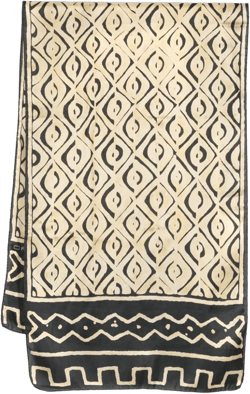 geomatric-pattern silk scarf