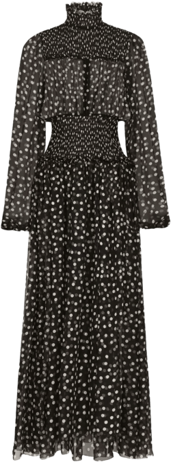 polka dot-print silk dress
