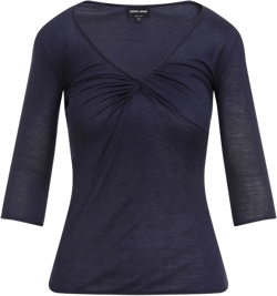 ruched v-neck top