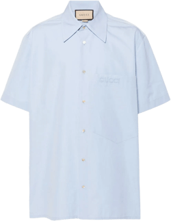 logo-embossed shirt