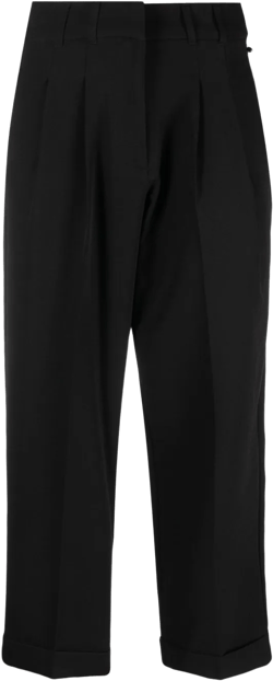 high-waist tapered trousers
