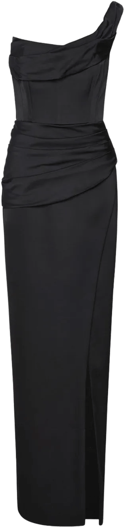 Duke draped-detailed gown