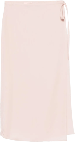 wrap-design midi skirt