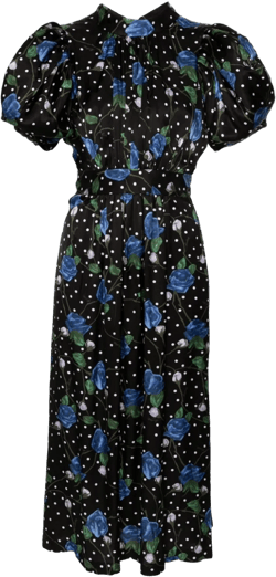 floral-print midi dress