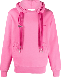 multi-cord drawstring hoodie
