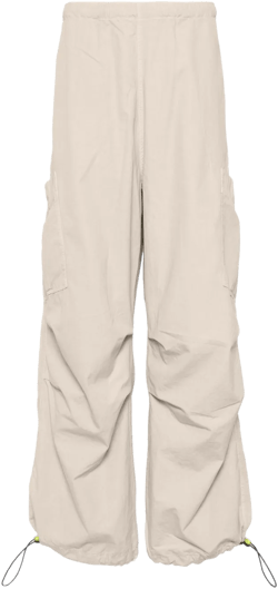 panelled cotton wide-leg trousers
