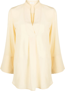 silk bell-sleeves blouse